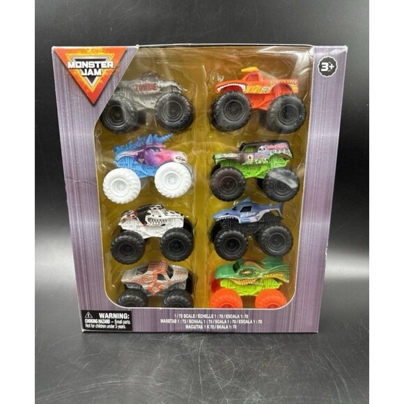 Monster Jam 1:72 8 Pack Zombie El Toro Loco Sparkle Smash Thunderroarus Dragon - Picture 1 of 2
